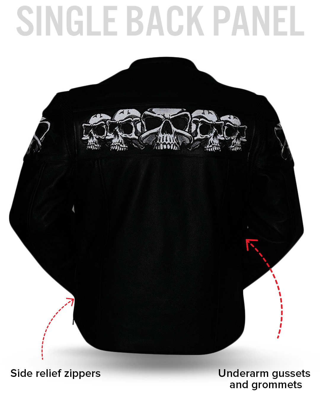 Savage Skulls Men's Motorcycle Leather Jacket