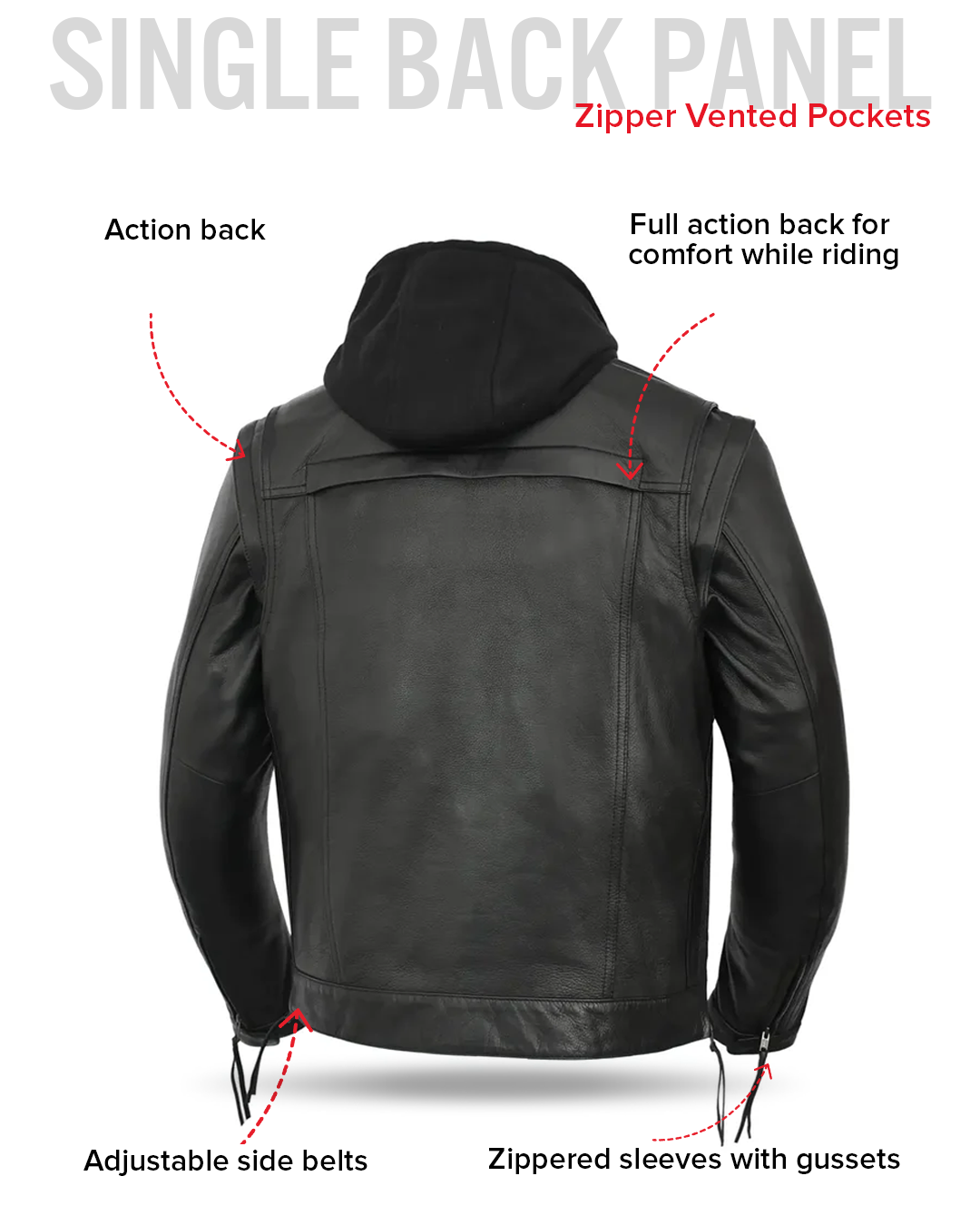 Nightstrike Men’s Motorcycle Leather Jacket