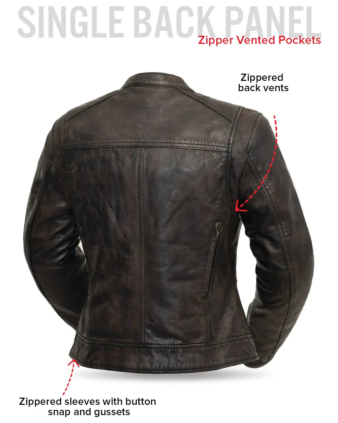 Trickster Womens Motorcycle Leather Jacket