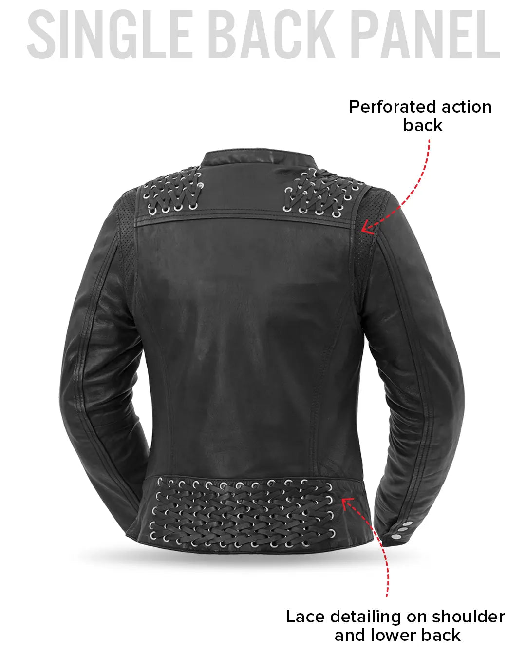 Black Widow - Women's Motorcycle Leather Jacket