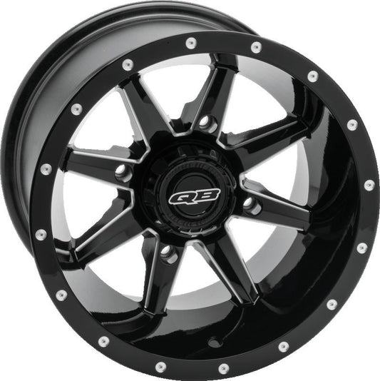 QuadBoss, QuadBoss Slicer 15x7 Powersports Wheel with 4/156 Bolt Pattern and Black Center Cap