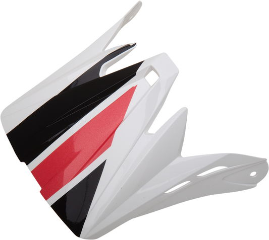 Z1R, Z1R Child Rise Visor Kit - Evac - Gloss White/Black/Red (Part No. 0132-1407)