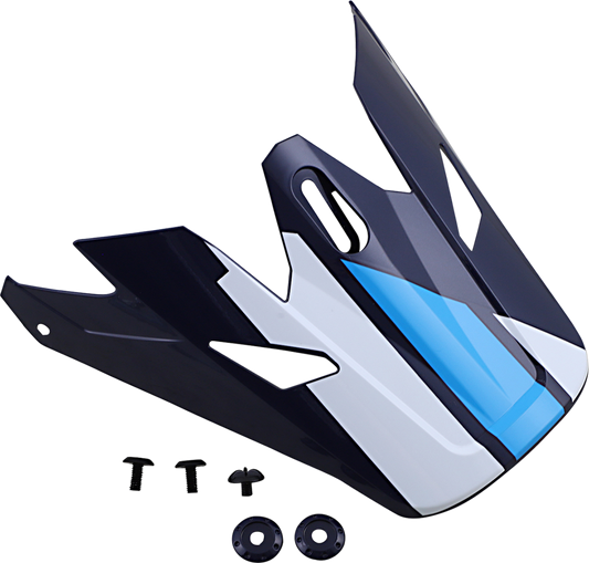 Z1R, Z1R Rise Visor - Evac Gloss Blue/White by Z1R Part 0132-1394