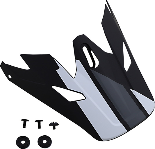 Z1R, Z1R Rise Visor for Evac Helmets - Matte Black, White & Gray by Z1R Part 0132-1397