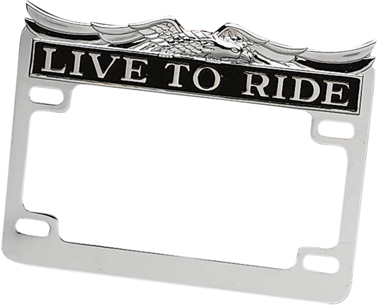 Drag Specialties Chrome License Plate Frame 28-6014-BC732 with Eagle Design