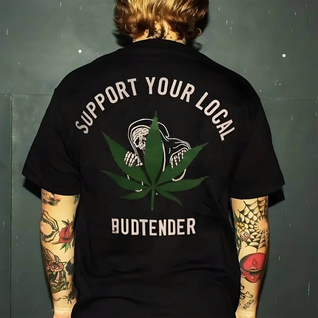Style and Fashion Graphic Cotton T-shirt For Biker
