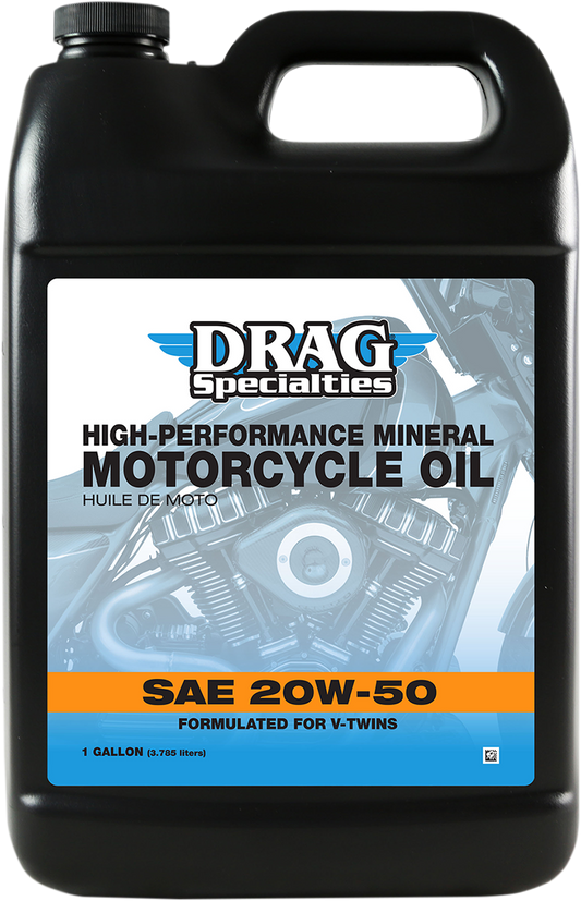 DRAG SPECIALTIES OIL, Drag Specialties Oil 20W-50 Engine Oil - 1 Gallon, Part #198926