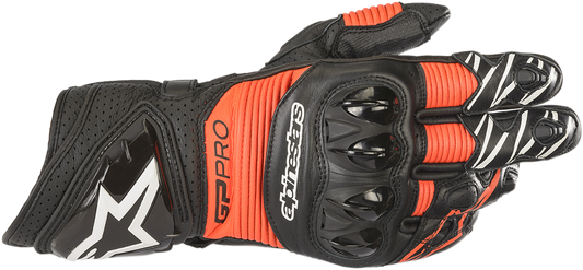 IN STOCK ALPINESTARS GP Pro RS3 Gloves - Black/Fluo Red - Large 3556922-1030-L