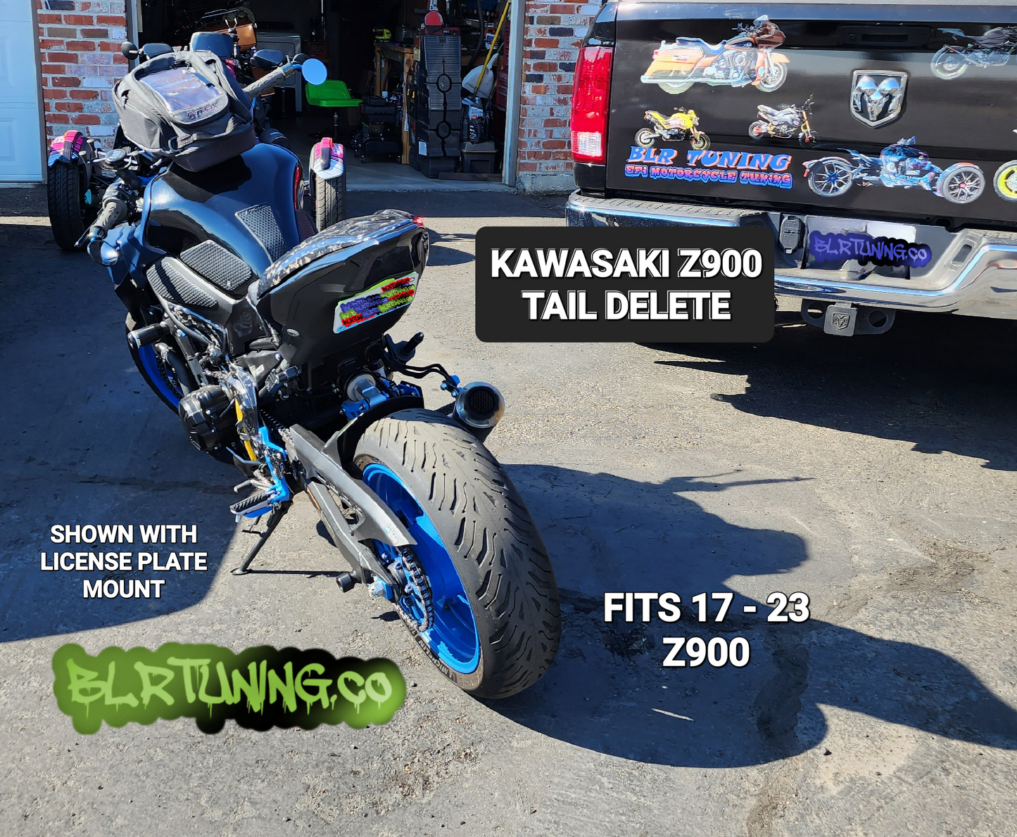 KAWASAKI Z900 TAIL Tidy MONTAJE DE PLACA DE MATRÍCULA O ELIMINACIÓN DE PLACA PARA 17 - 23 Z900