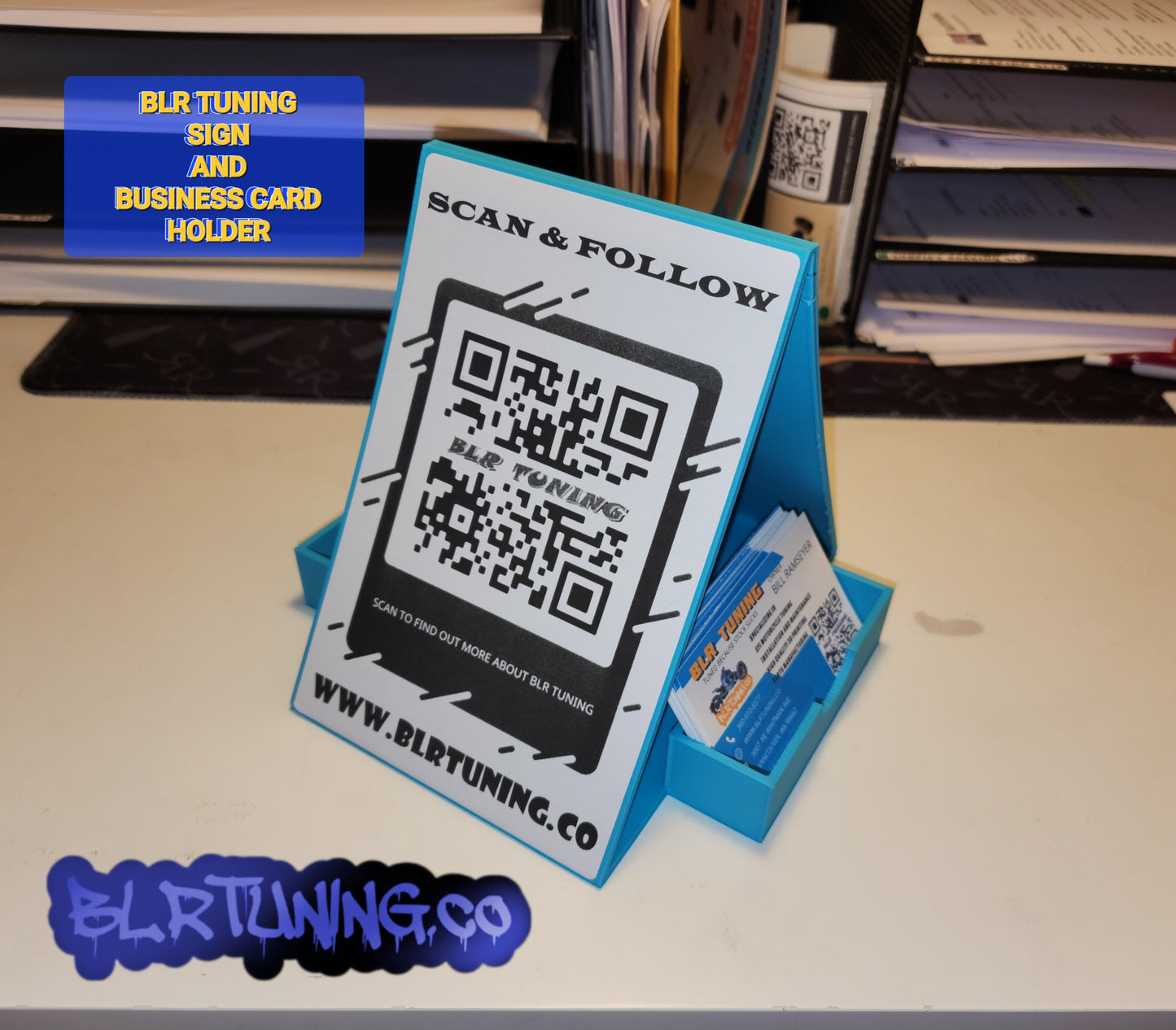 BLR TUNING SIGN AND BUSINESS CARD HOLDER