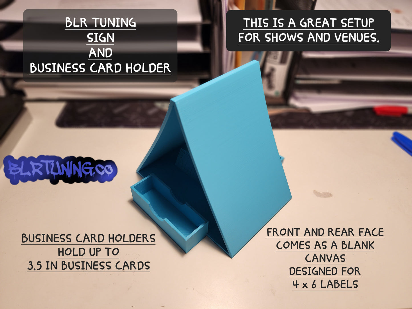 BLR TUNING SIGN AND BUSINESS CARD HOLDER