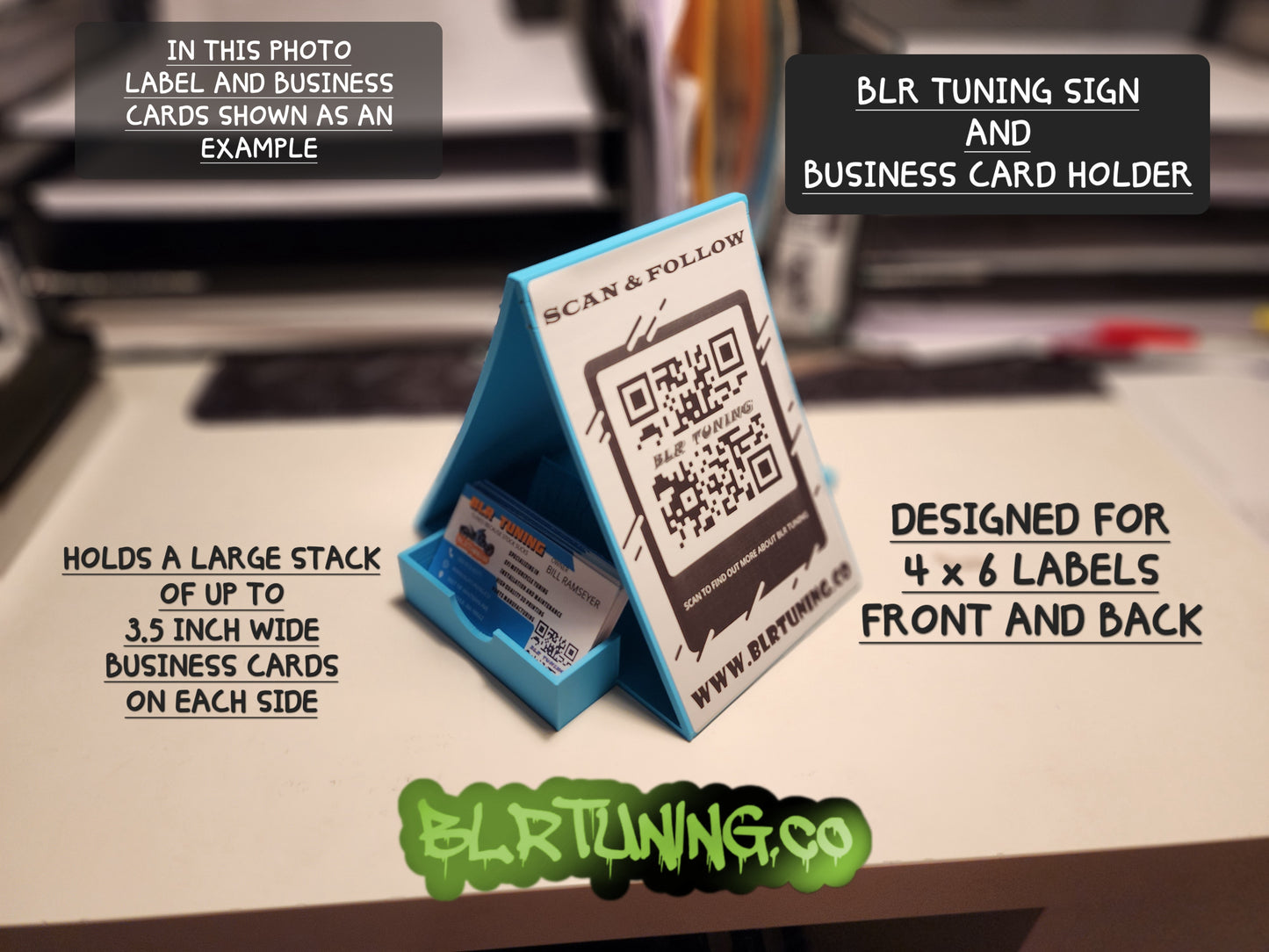 BLR TUNING SIGN AND BUSINESS CARD HOLDER