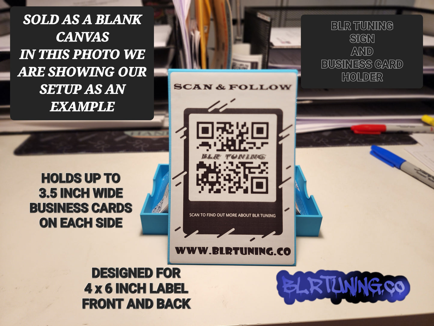 BLR TUNING SIGN AND BUSINESS CARD HOLDER