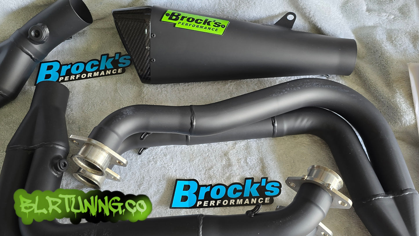KAWASAKI ZH2 20 - 25 BROCKS PERFORMANCE FULL SYSTEM PENTA-CARBON BLACK CERAMIC COATED EXHAUST