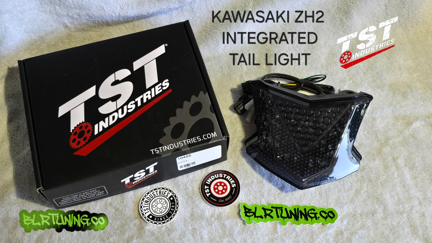 TST INDUSTRIES PROGRAMMABLE AND SEQUENTIAL LED INTEGRATED SMOKED TAIL LIGHT FOR KAWASAKI ZH2 AND Z H2 SE 2020+
