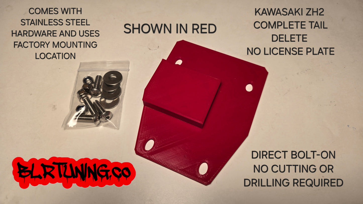 KAWASAKI ZH2 Z H2 SE TAIL Tidy LICENSE PLATE MOUNT OR PLATE DELETE FITS 2019 - 2024