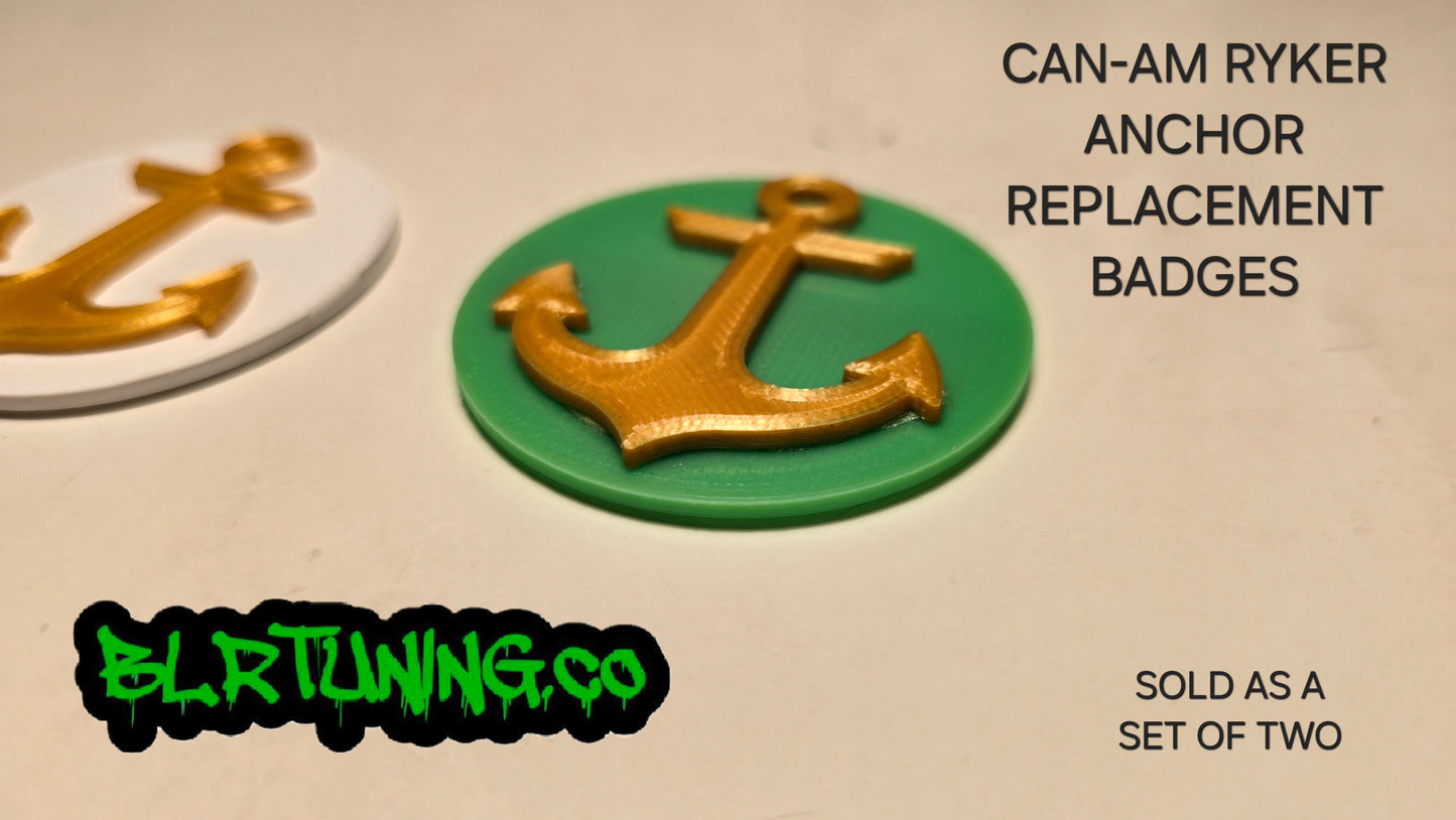 ANCHOR REPLACEMENT BADGES FOR CAN-AM RYKER FRONT AND REAR