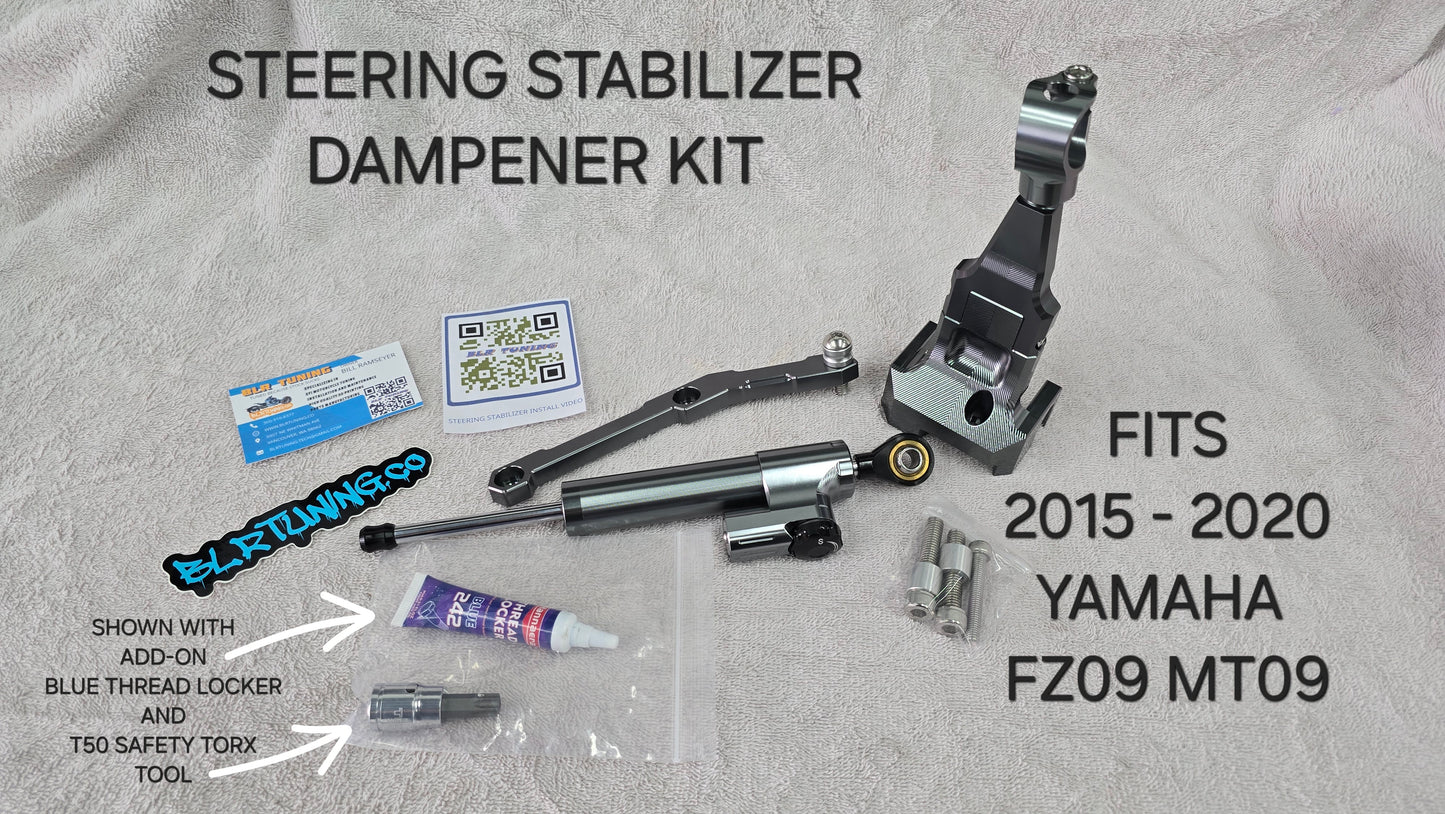 YAMAHA MT09 AND FZ09 STEERING STABILIZER DAMPER FITS 2015 TO 2020 MT09 MT-09 FZ09 FZ-09