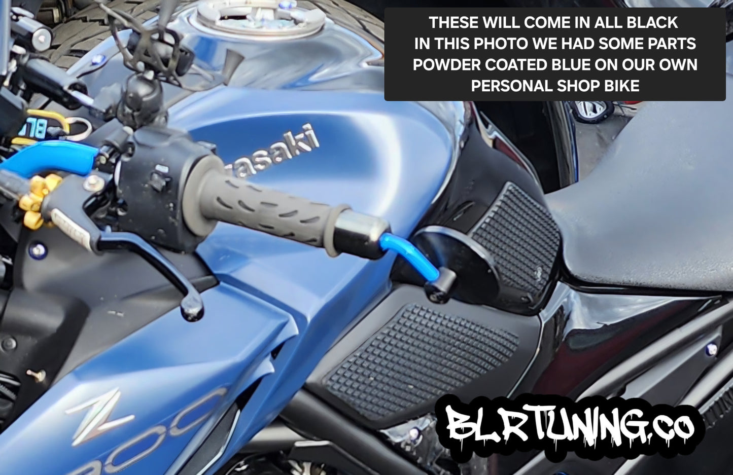 ROUND BAR END MIRRORS SOLID MOUNT NON FOLDING UNIVERSAL FOR 7/8 OPEN END MOTORCYCLE HANDLEBARS