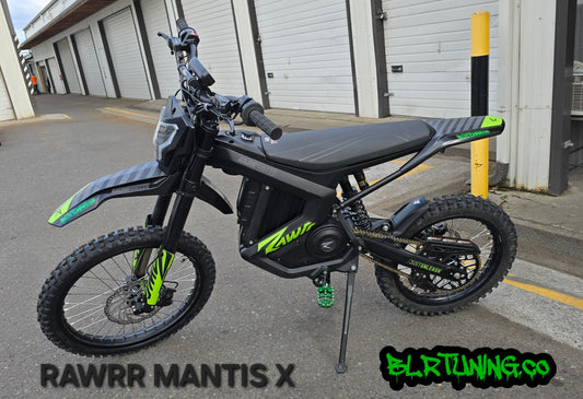 RAWRR MANTIS X 54 TOOTH REAR SPROCKET 7075 T6 ALUMINUM ANODIZED BLACK BY BLR TUNING
