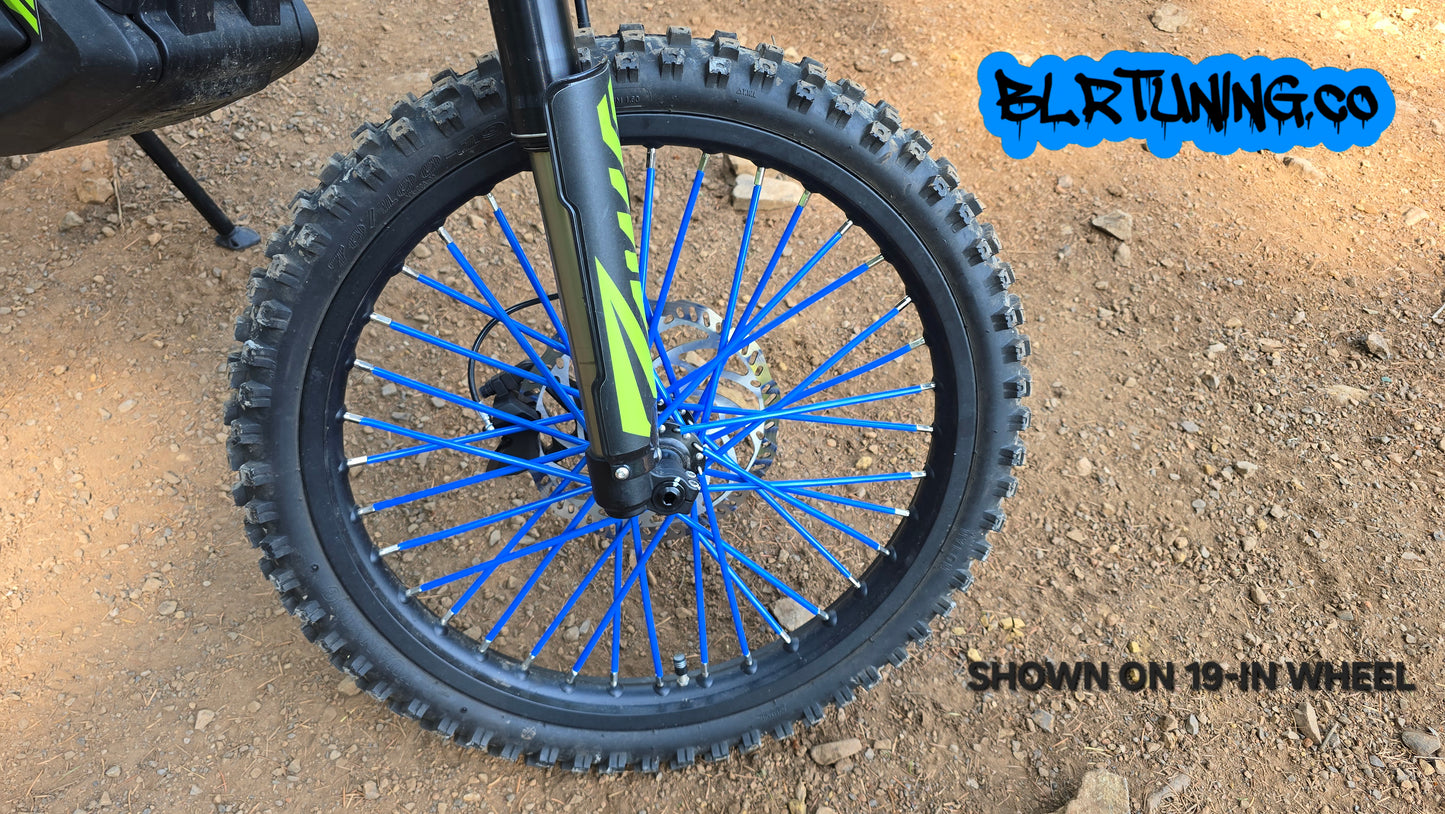 SPOKE COVERS PVC 9-IN UNIVERSAL COLORED FITS SPOKE WHEELS