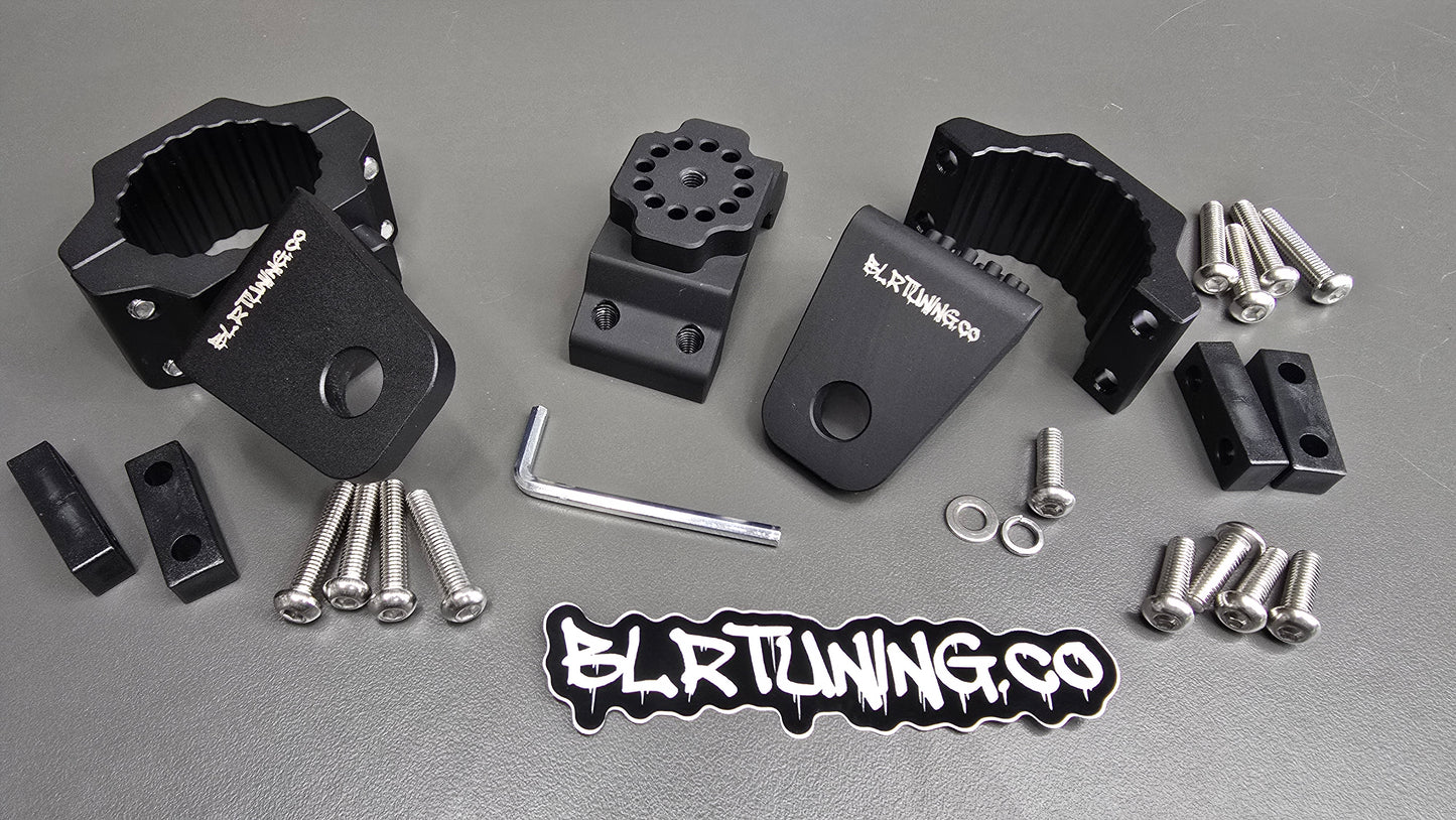 BLR TUNING Billet Aluminum Whip - Spot Light - Flagpole Mounts – Fits 1.75" to 2.0" Roll Cage Bars - UTV -ATV - ORV - UNIVERSAL FITMENT