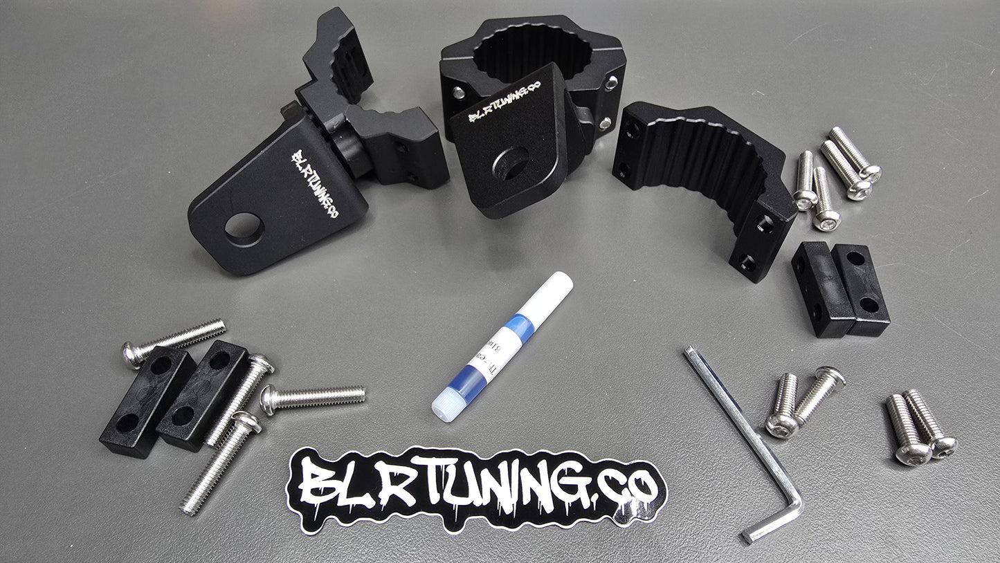 BLR TUNING Billet Aluminum Whip - Spot Light - Flagpole Mounts – Fits 1.75" to 2.0" Roll Cage Bars - UTV -ATV - ORV - UNIVERSAL FITMENT