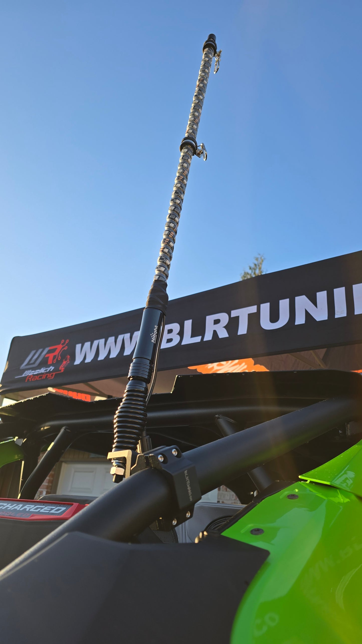 BLR TUNING Billet Aluminum Whip - Spot Light - Flagpole Mounts – Fits 1.75" to 2.0" Roll Cage Bars - UTV -ATV - ORV - UNIVERSAL FITMENT