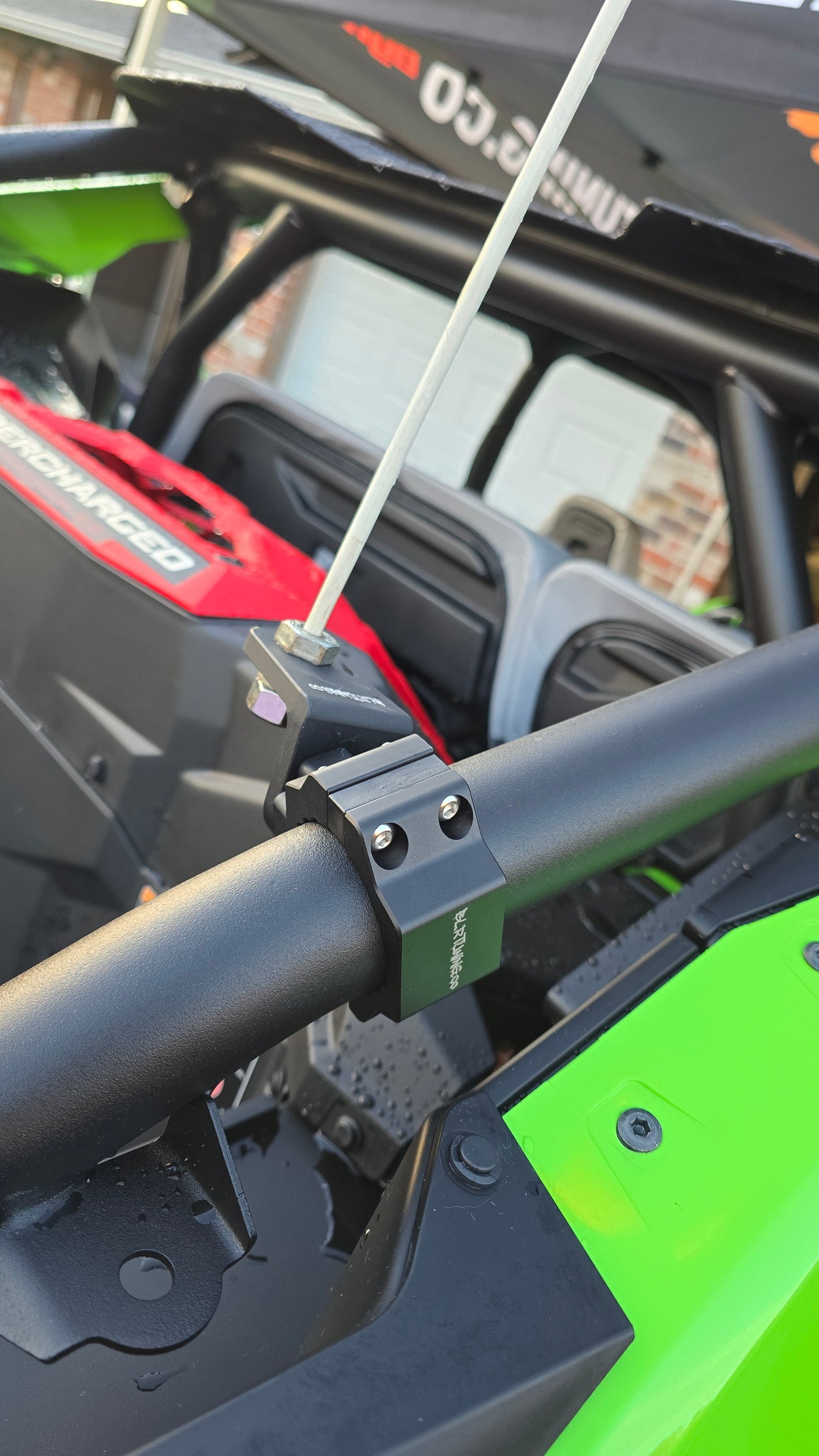 BLR TUNING Billet Aluminum Whip - Spot Light - Flagpole Mounts – Fits 1.75" to 2.0" Roll Cage Bars - UTV -ATV - ORV - UNIVERSAL FITMENT