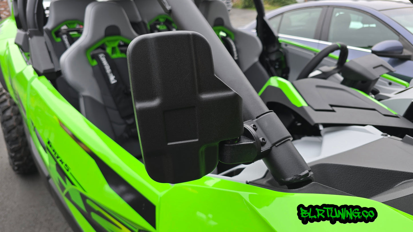 UTV MIRRORS - REAR VIEW MIRROR AND SIDE MIRRORS - LIGHTWEIGHT - WIDE FIELD OF VIEW - UNIVERSAL FITMENT - 1.6 in to 2 in ROLL CAGE MOUNTED