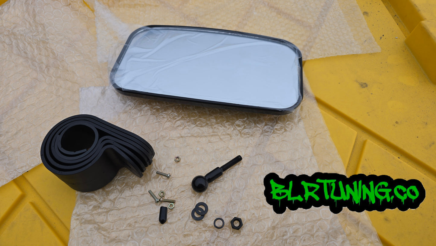 UTV MIRRORS - REAR VIEW MIRROR AND SIDE MIRRORS - LIGHTWEIGHT - WIDE FIELD OF VIEW - UNIVERSAL FITMENT - 1.6 in to 2 in ROLL CAGE MOUNTED