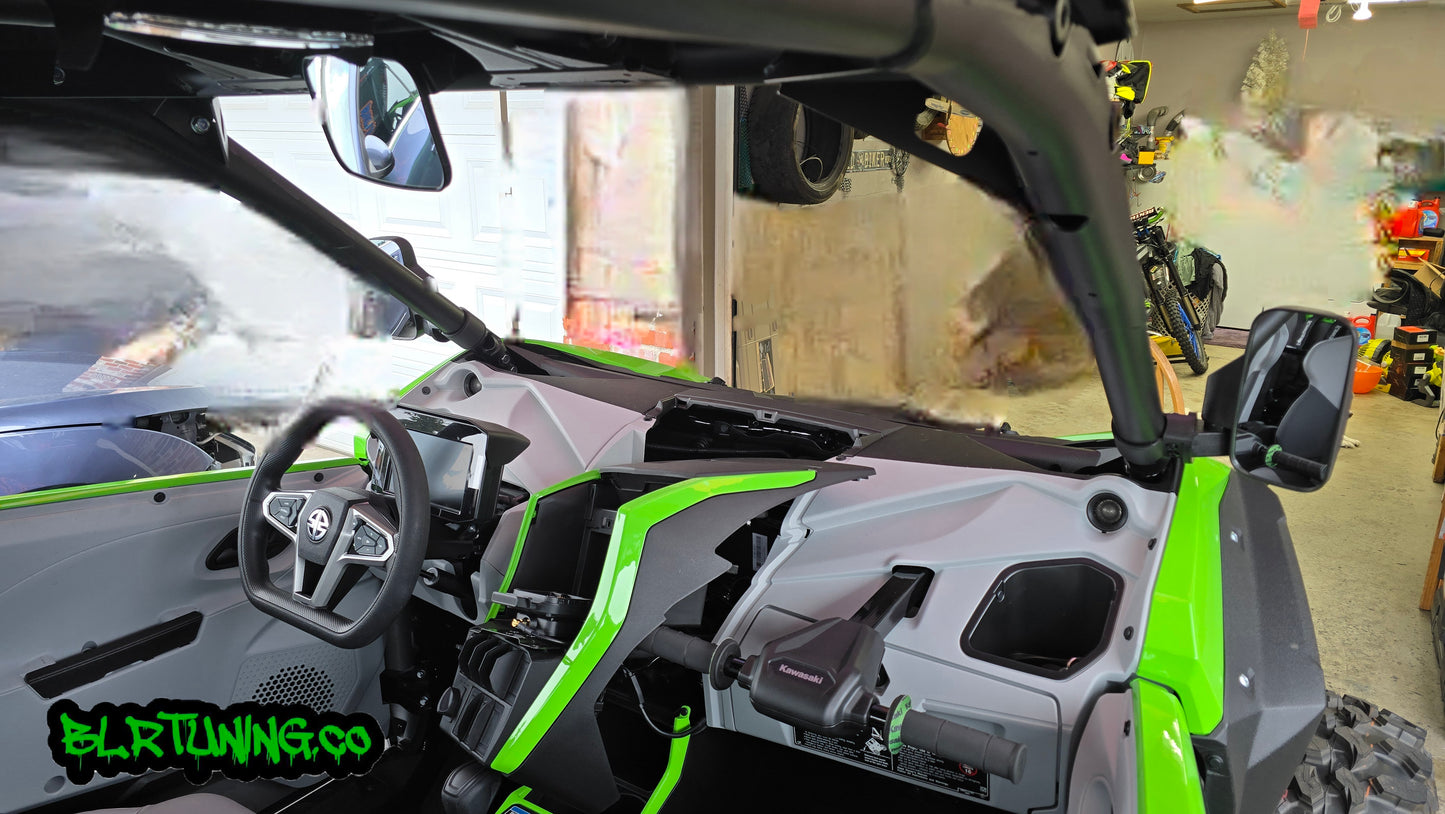 UTV MIRRORS - REAR VIEW MIRROR AND SIDE MIRRORS - LIGHTWEIGHT - WIDE FIELD OF VIEW - UNIVERSAL FITMENT - 1.6 in to 2 in ROLL CAGE MOUNTED