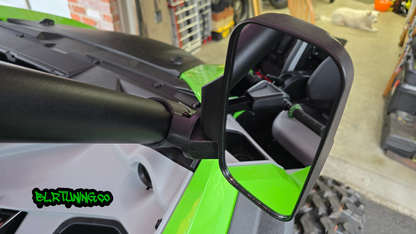 UTV MIRRORS - REAR VIEW MIRROR AND SIDE MIRRORS - LIGHTWEIGHT - WIDE FIELD OF VIEW - UNIVERSAL FITMENT - 1.6 in to 2 in ROLL CAGE MOUNTED