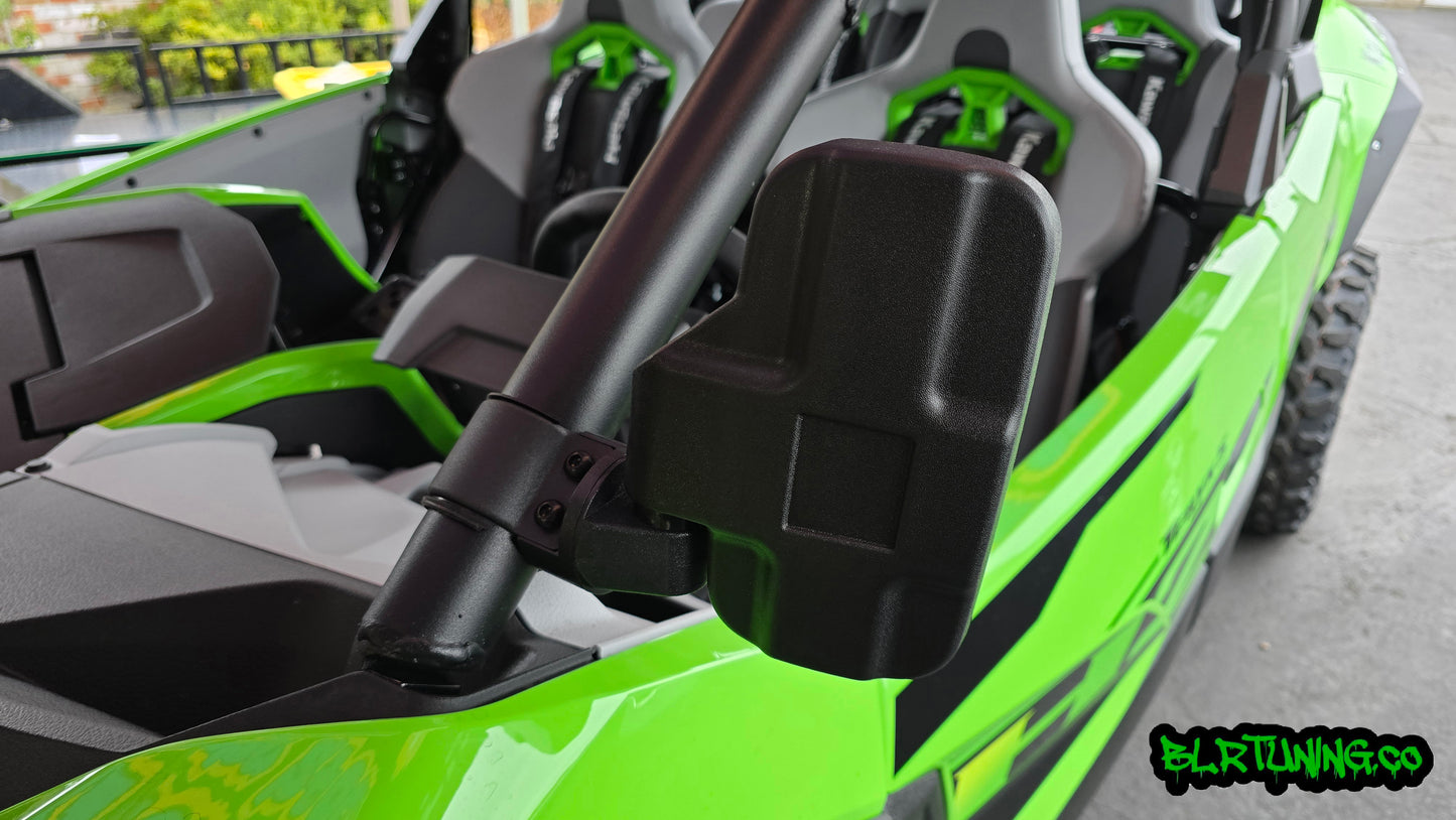 UTV MIRRORS - REAR VIEW MIRROR AND SIDE MIRRORS - LIGHTWEIGHT - WIDE FIELD OF VIEW - UNIVERSAL FITMENT - 1.6 in to 2 in ROLL CAGE MOUNTED