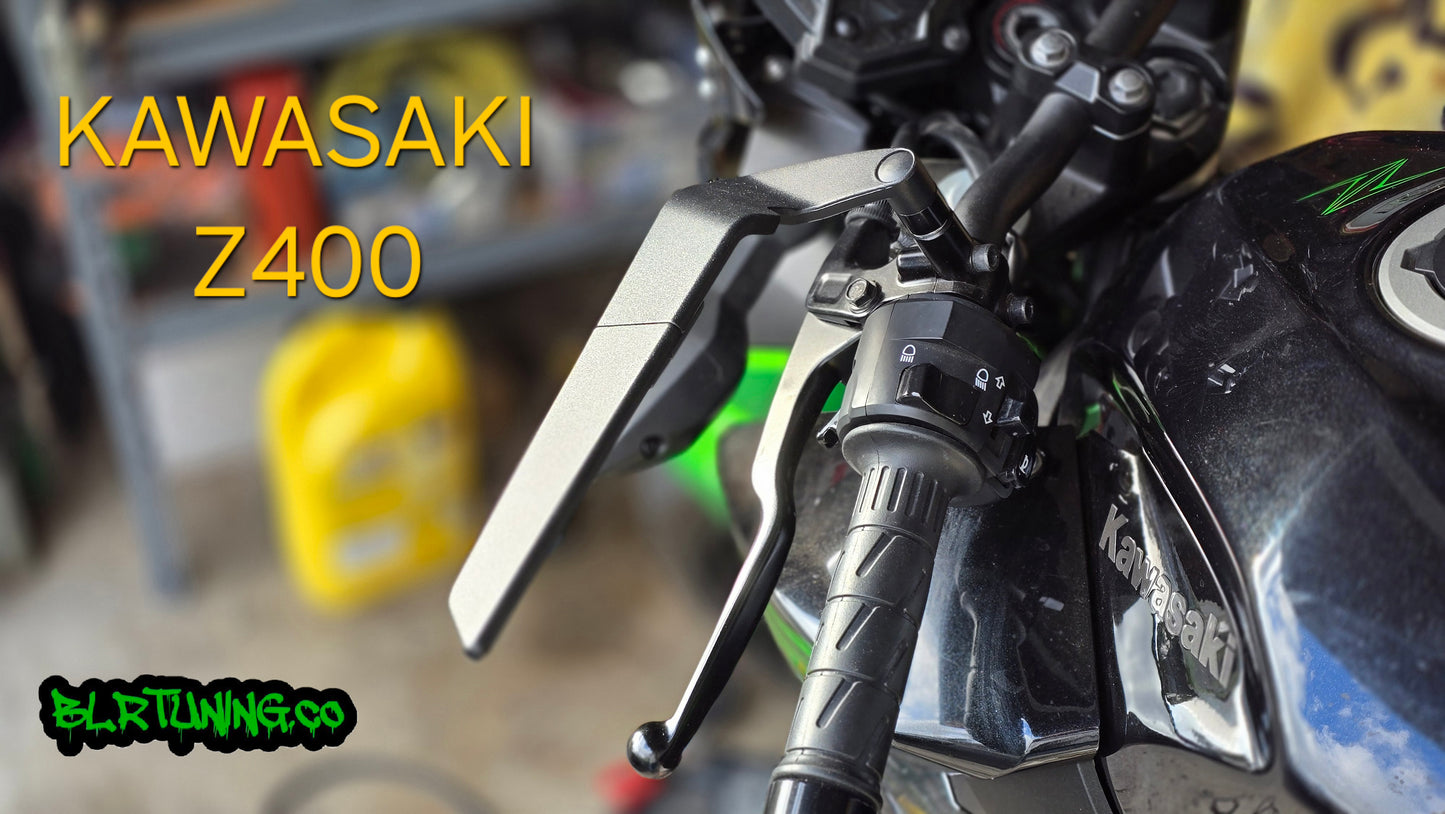 BLR TUNING Perch-Mounted Stealth Winglet Mirrors – Black Aluminum UNIVERSAL FIT