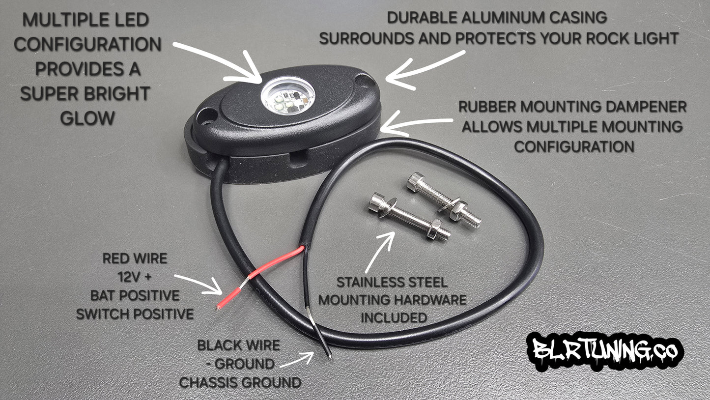 BLR TUNING HEAVY DUTY 12 VOLT LED ROCK LIGHTS – 4 PACK