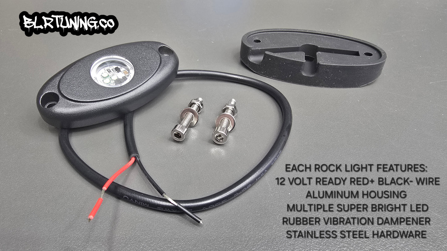 BLR TUNING HEAVY DUTY 12 VOLT LED ROCK LIGHTS – 4 PACK