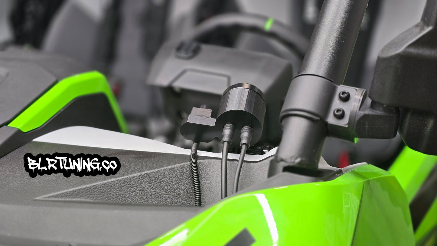 RAZORBACK GAUGE POD AND DYNOJET THROTTLE COMMANDER MOUNT KIT BY BLR TUNING