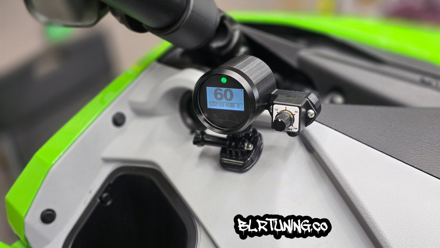 RAZORBACK GAUGE POD AND DYNOJET THROTTLE COMMANDER MOUNT KIT BY BLR TUNING