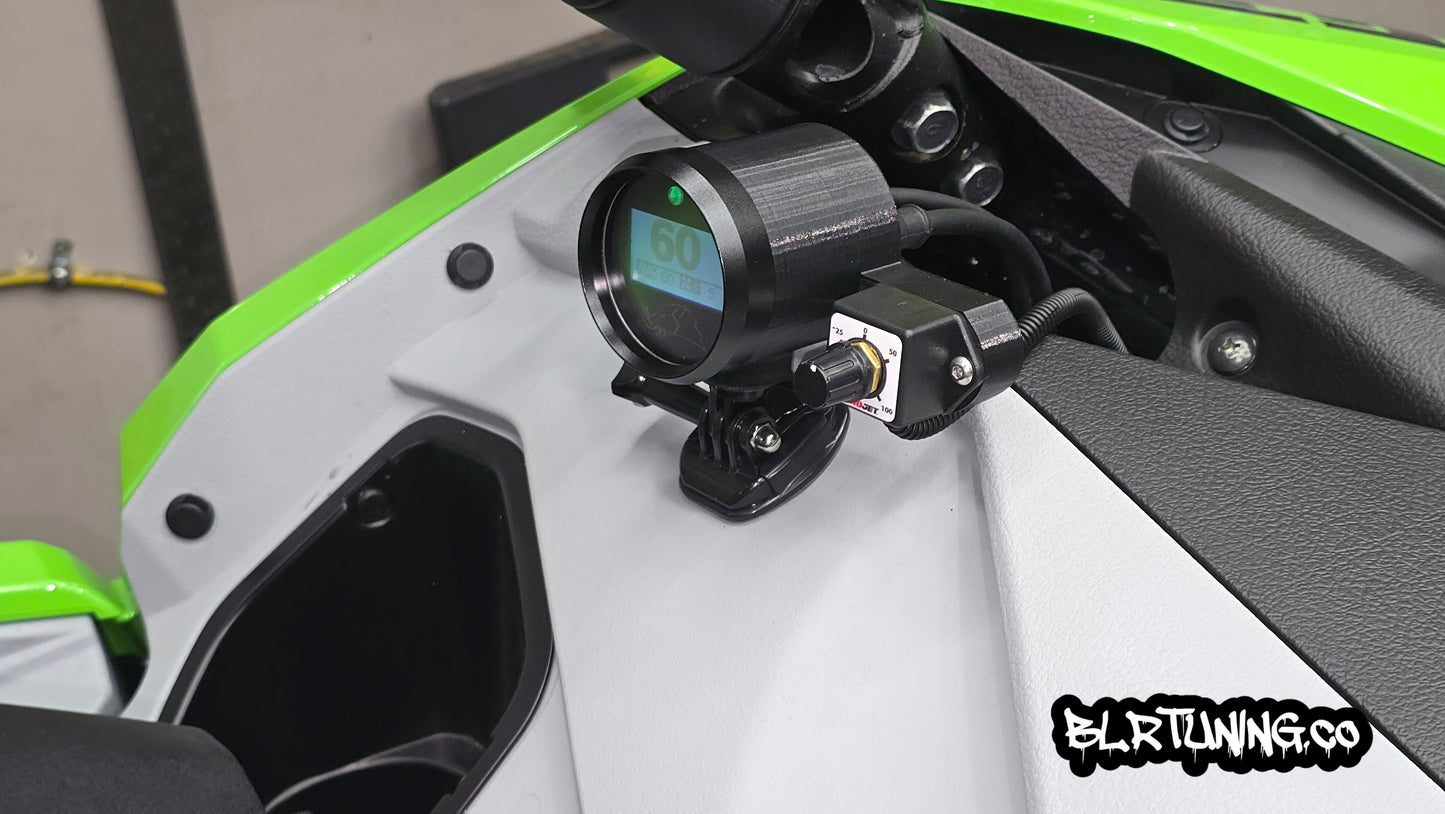 RAZORBACK GAUGE POD AND DYNOJET THROTTLE COMMANDER MOUNT KIT BY BLR TUNING