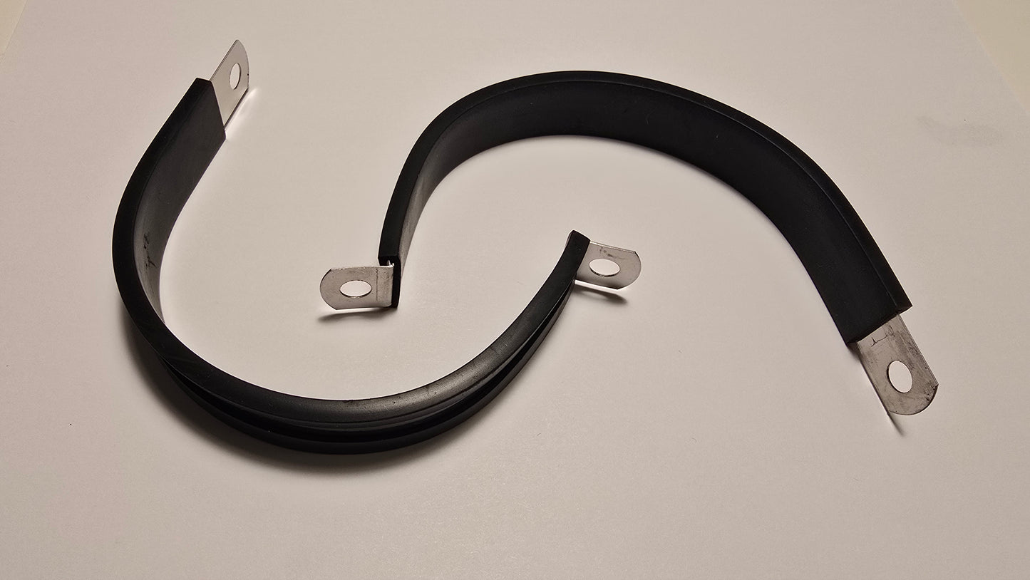 ROLL CAGE CLAMPS - 2 INCH 304 STAINLESS STEEL WITH RUBBER PROTECTIVE SLEEVE 50mm