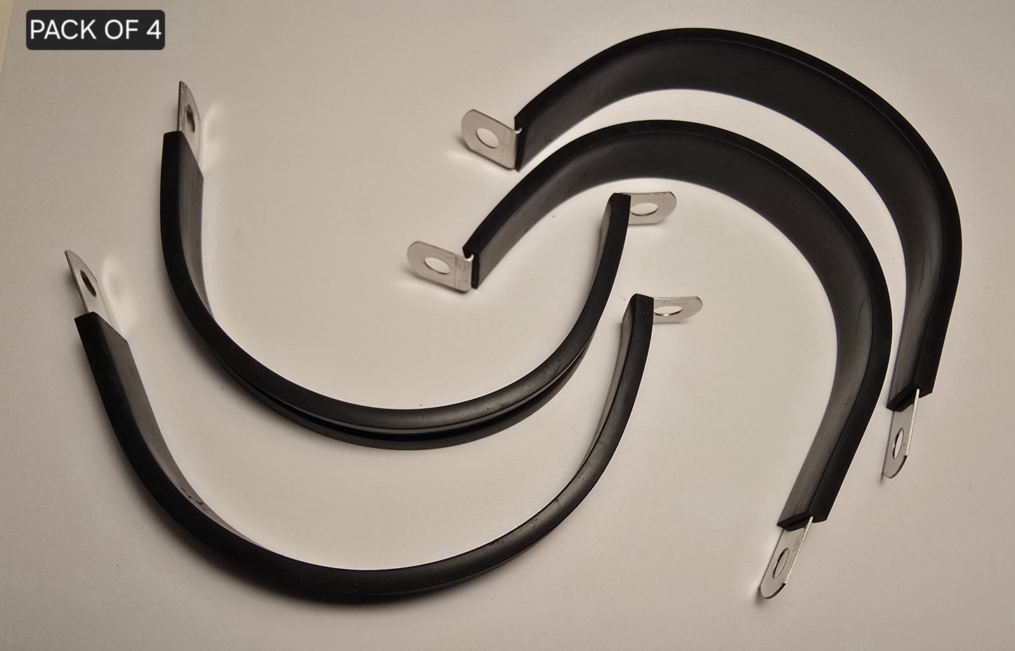 ROLL CAGE CLAMPS - 2 INCH 304 STAINLESS STEEL WITH RUBBER PROTECTIVE SLEEVE 50mm