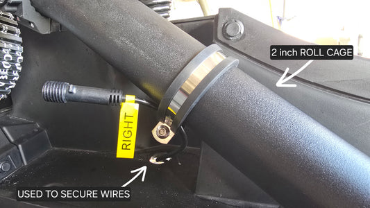 ROLL CAGE CLAMPS - 2 INCH 304 STAINLESS STEEL WITH RUBBER PROTECTIVE SLEEVE 50mm