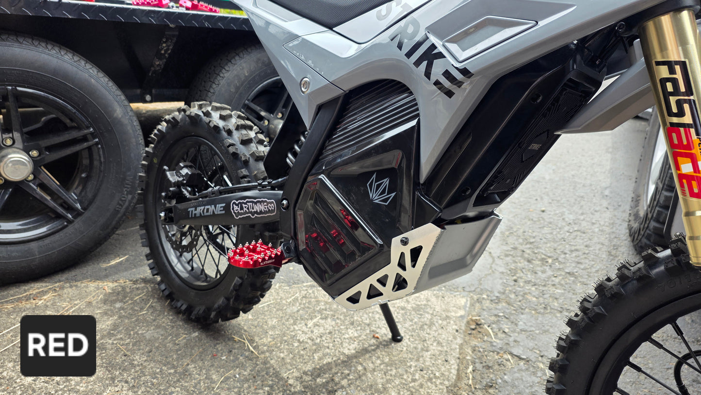 FOOT PEGS FOR STRIKE SHADOW 48v 60v 72v 2026 MODELS BILLET ALUMINUM WITH STAINLESS STEEL TEETH BY BLR TUNING