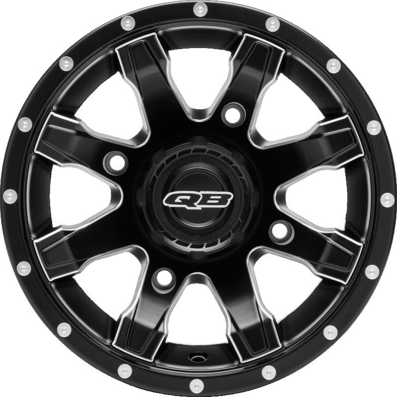 QuadBoss, QuadBoss Grinder 12x7 PowerSports Wheel Part #608502 - Lightweight Aluminum Design with 700 lbs Load Capacity