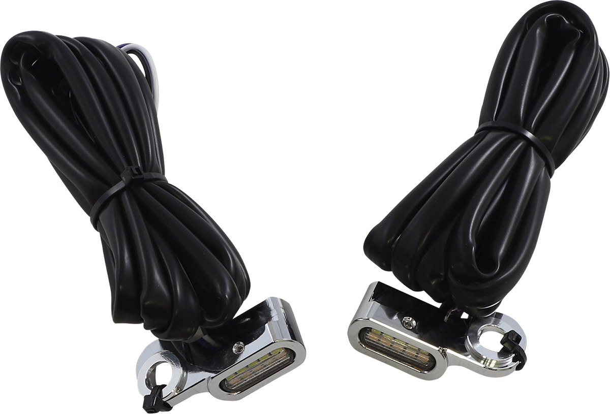 DRAG SPECIALTIES Marker Lights - White and Amber - Chrome Finish, Part L22-0229DCE