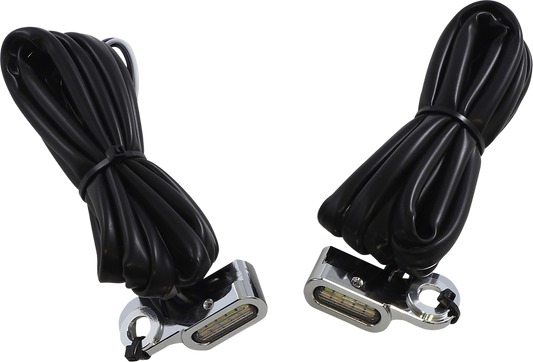 DRAG SPECIALTIES Marker Lights - White and Amber - Chrome Finish, Part L22-0229DCE
