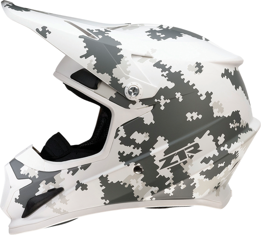 Z1R, Z1R Rise Snow Helmet - Digi Camo White/Gray, 2XL - Injection Molded Polycarbonate Shell with Open Flow Ventilation
