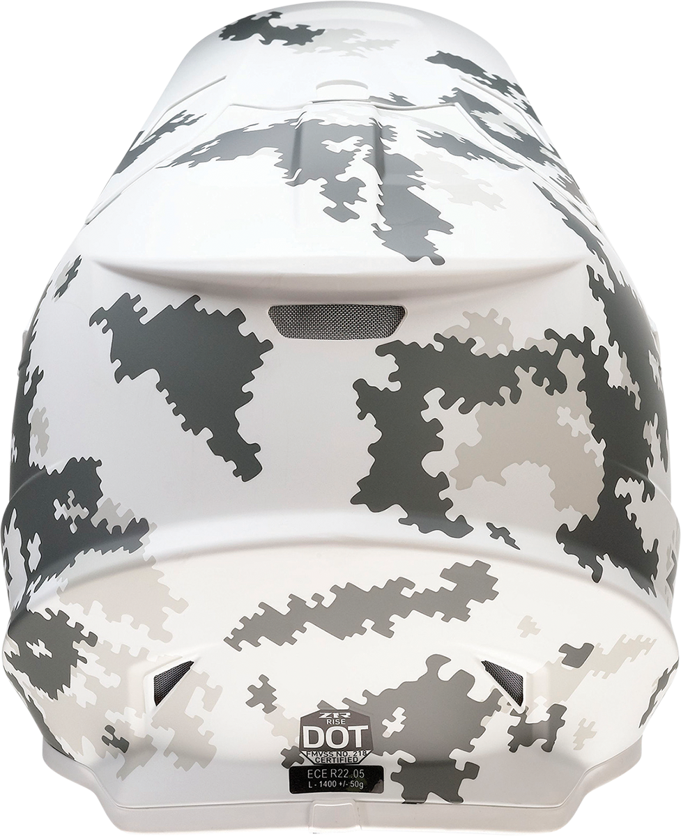 Z1R, Z1R Rise Snow Helmet - Digi Camo White/Gray, 4XL - Injection Molded Polycarbonate Shell with Open Flow Design