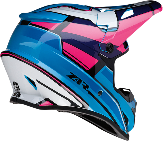 Z1R, Z1R Rise Motorcycle Helmet - Pink/Blue, 4XL | Part Number 0110-7191